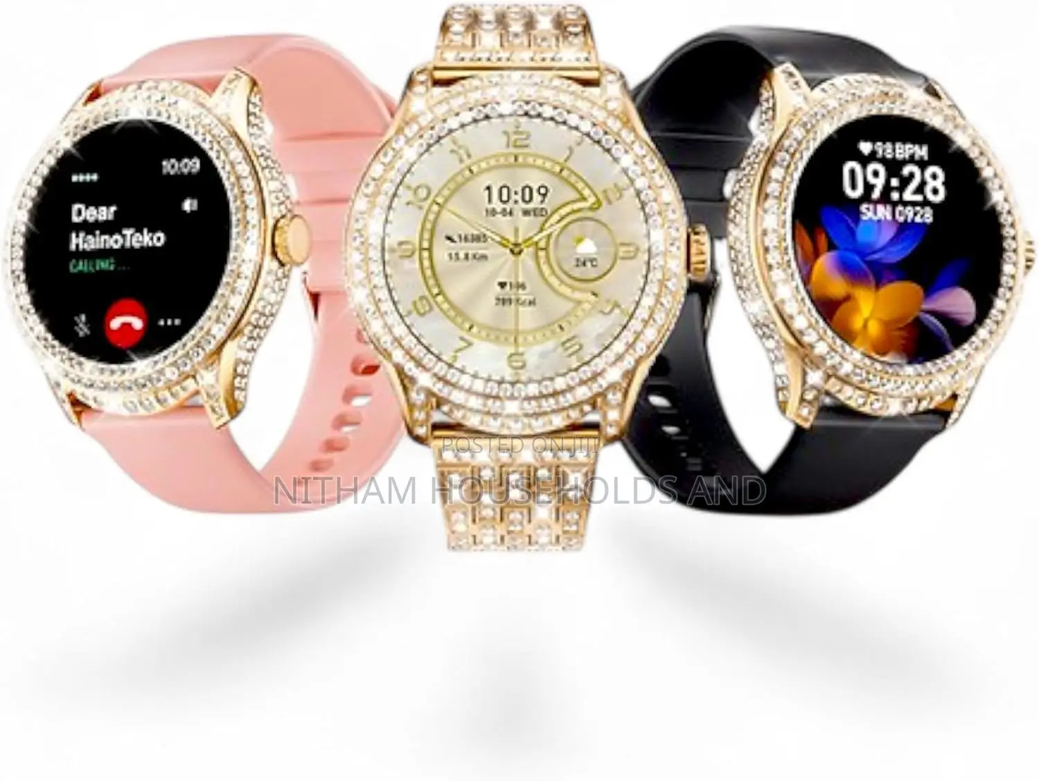Hainoteko G18 Mini Smartwatch for Ladies With 3 Straps