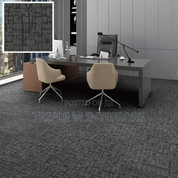 Striped Carpet Tiles | Sleek Office Design