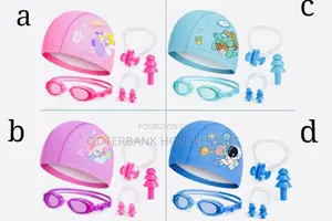 4pcs Swimming Set With Swimming Cap, Googles, Nose Clip and Ear Plugs