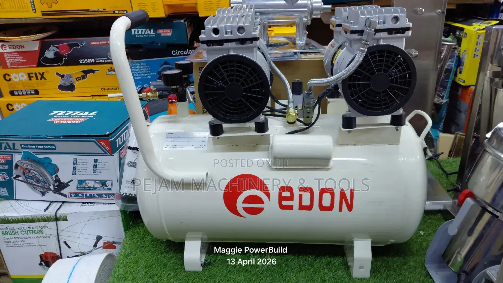 50l Edon Silent Dental Comoressor With 2 Motors 1100w