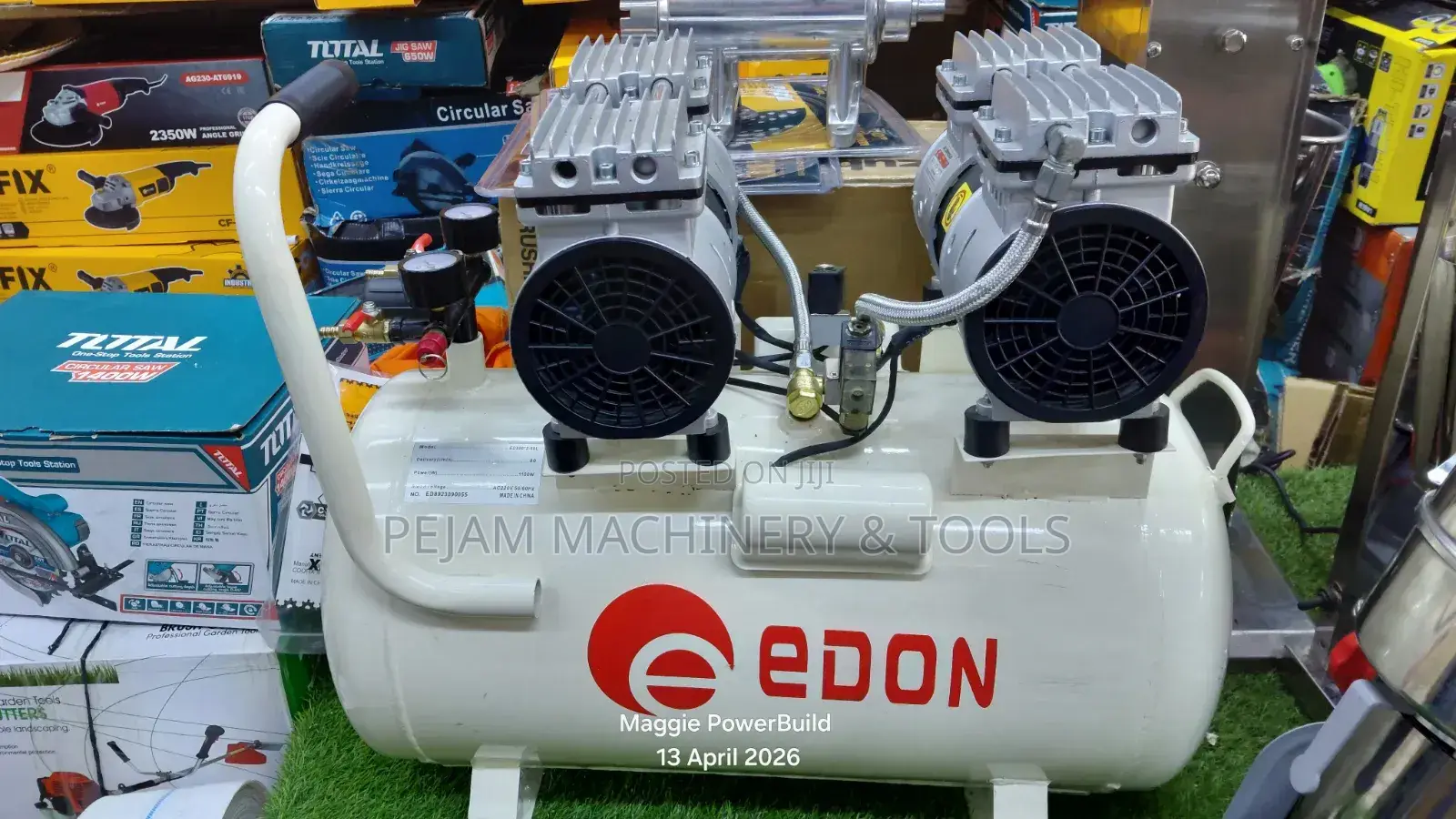 50l Edon Silent Dental Comoressor With 2 Motors 1100w