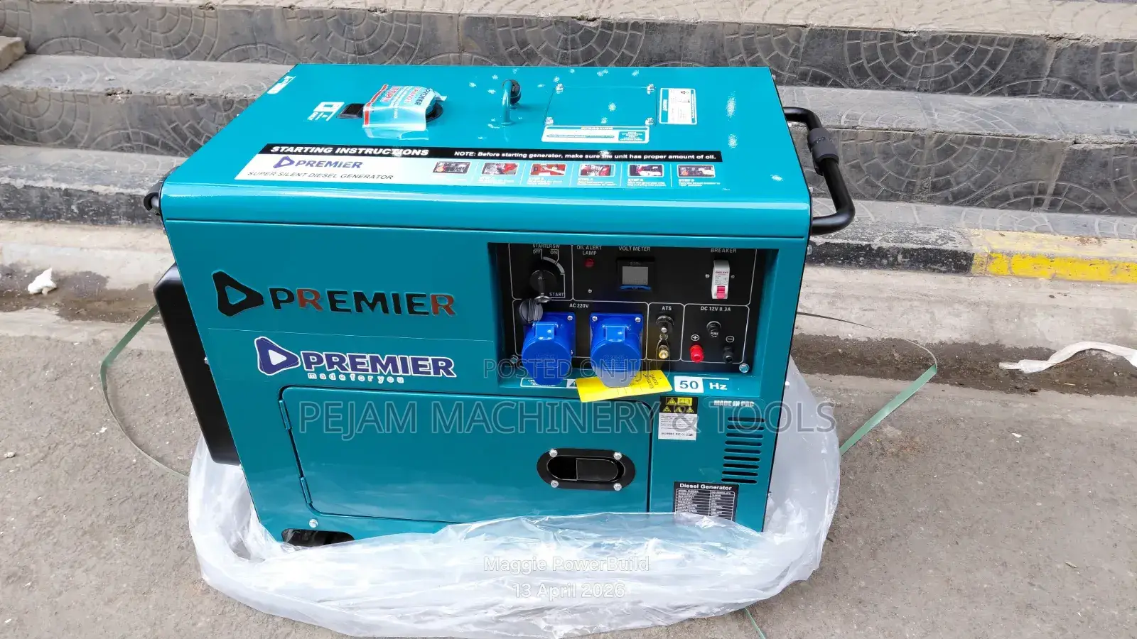 Premier 12kva Dg12000se Single Phase Silent Diesel Generator