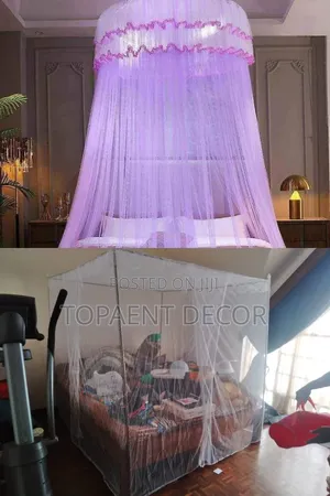 Round Purple, White 4 Stand Kids Bed Mosquito Net