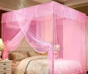 Framed Mosquito Net Set With Four Stands
