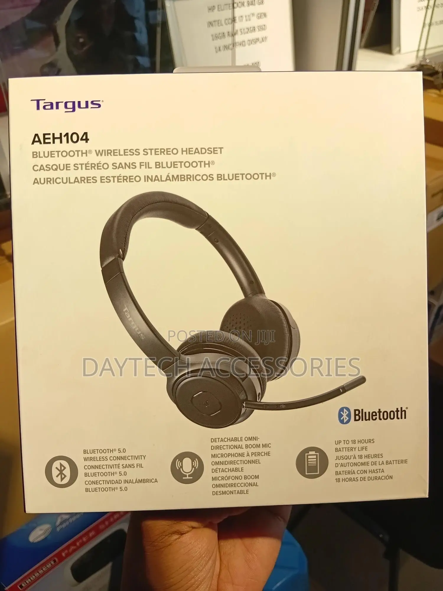 Targus Wireless Bluetooth Stereo Headset Aeh104 - Black