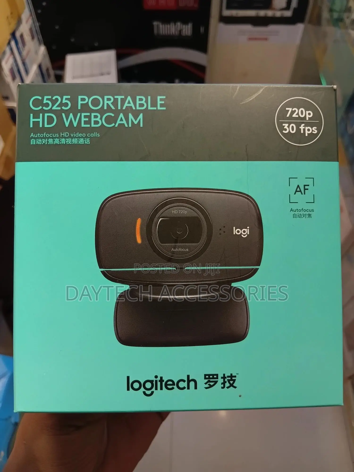 Logitech C525 Hd Webcam Usb Portable 360 Rotating 720p/30fps Video.