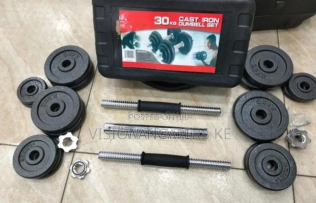 Full Black Chrome 30kgs Dumbesl
