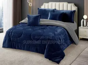 Blue Fluffy Duvet Set