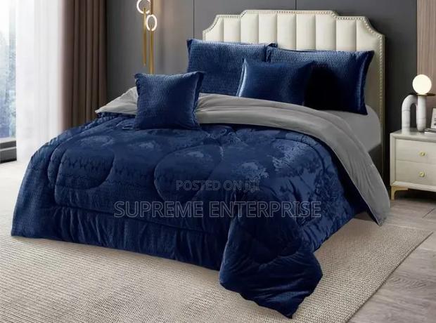 Blue Fluffy Duvet Set