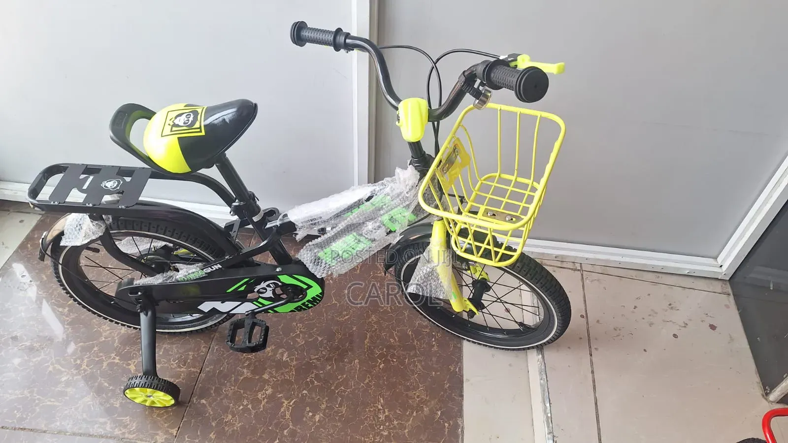 Yellow Unisex Kids Bike