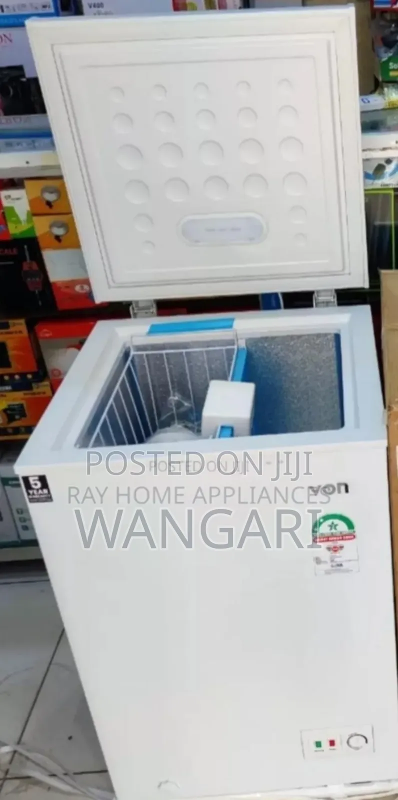 Colour White Von 98l Freezer