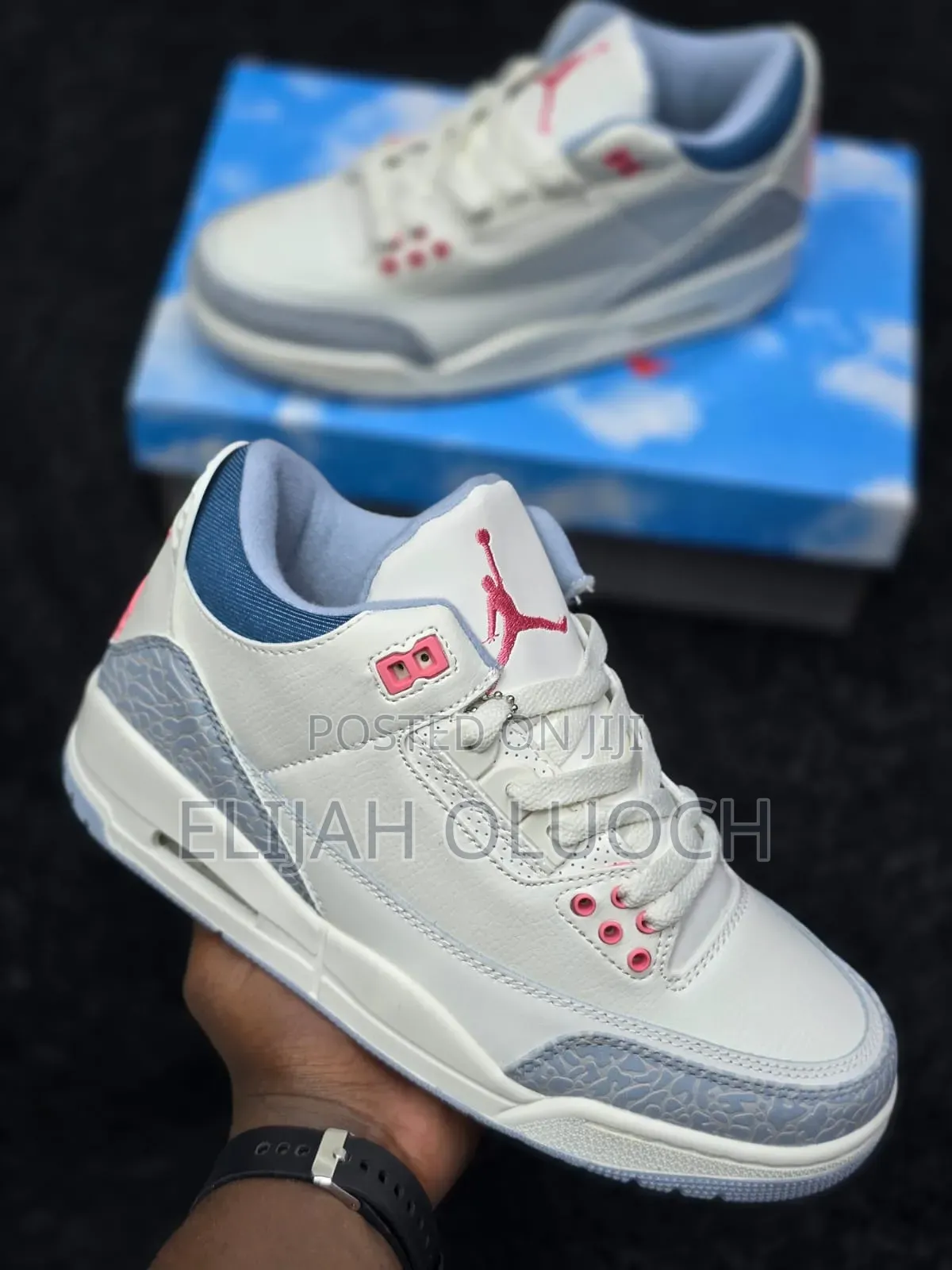Nike Air Jordan 3 Retro Gs 'White Cobalt Bliss' Sneakers.