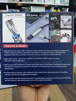 Active Usb 3.0 a Male to Female Extension Cable 10m
