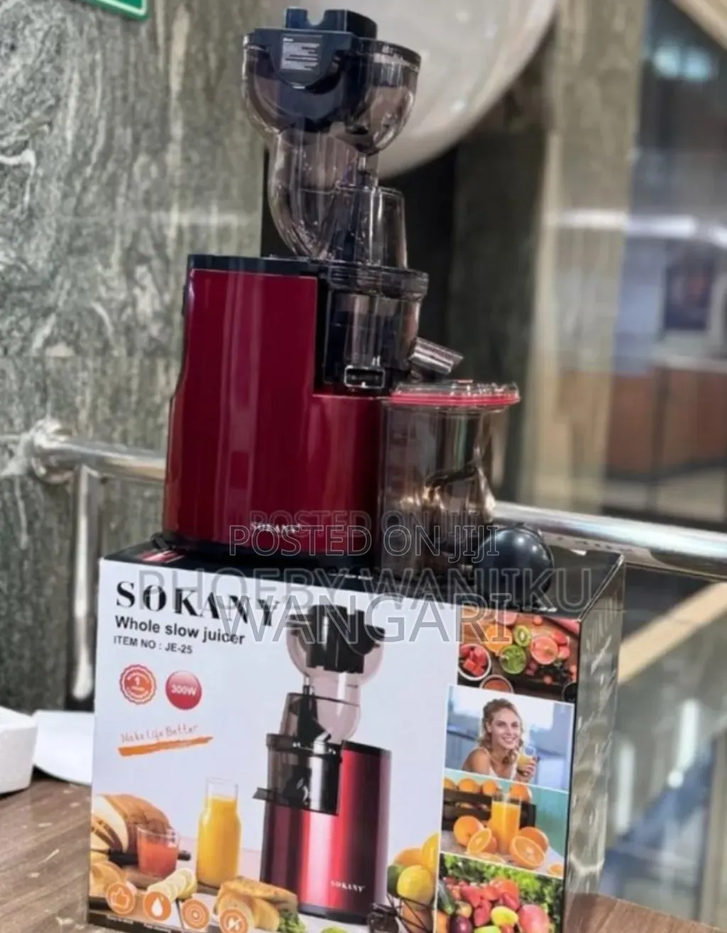 Colour Red Sokany Slow Juicer