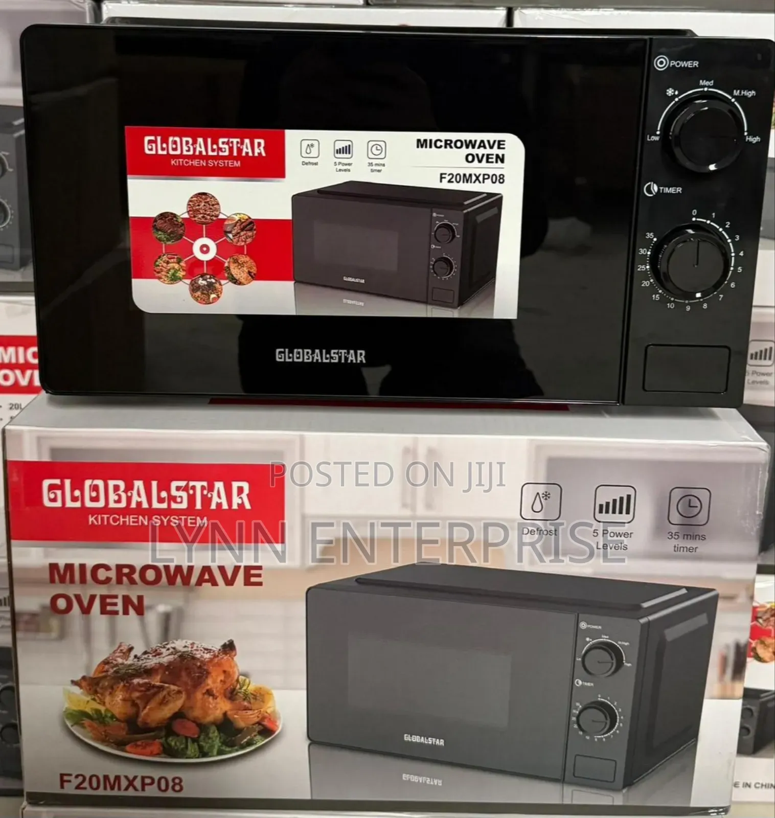 20 Litres Silver Globalstar Manual Microwave