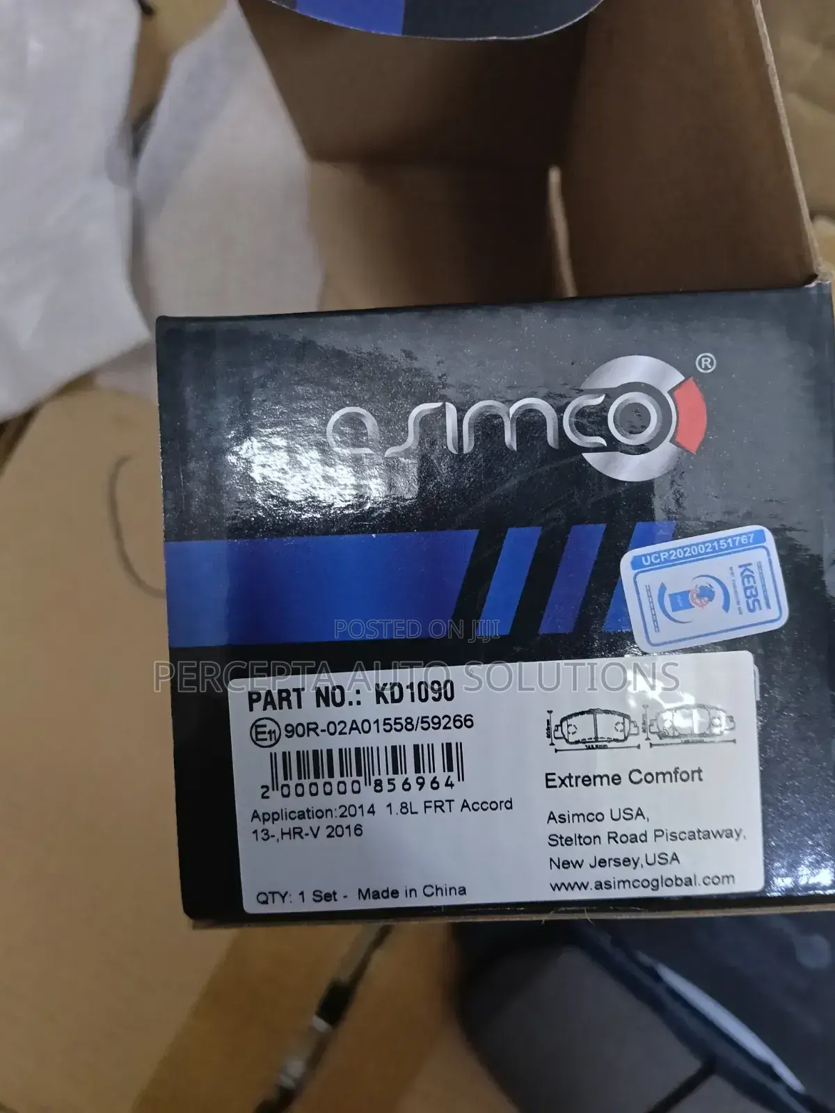 Honda Vezel, Accord Asimco Front Brake Pads Kd1090