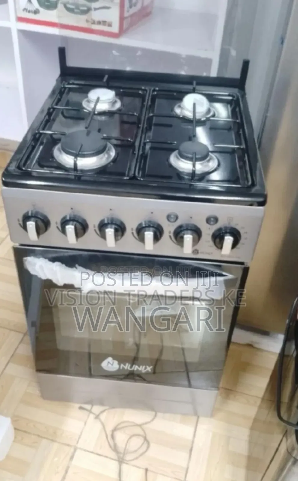 Colour Siver Nunix 4burner Gas Cooker