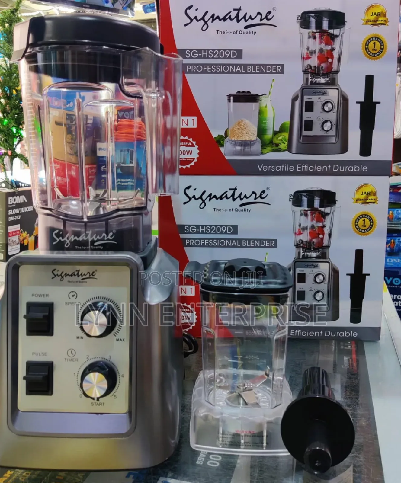 *Signature Commercial 2in1 Blender With 2 Jars(2lt+800ml) 1800w Sh-209