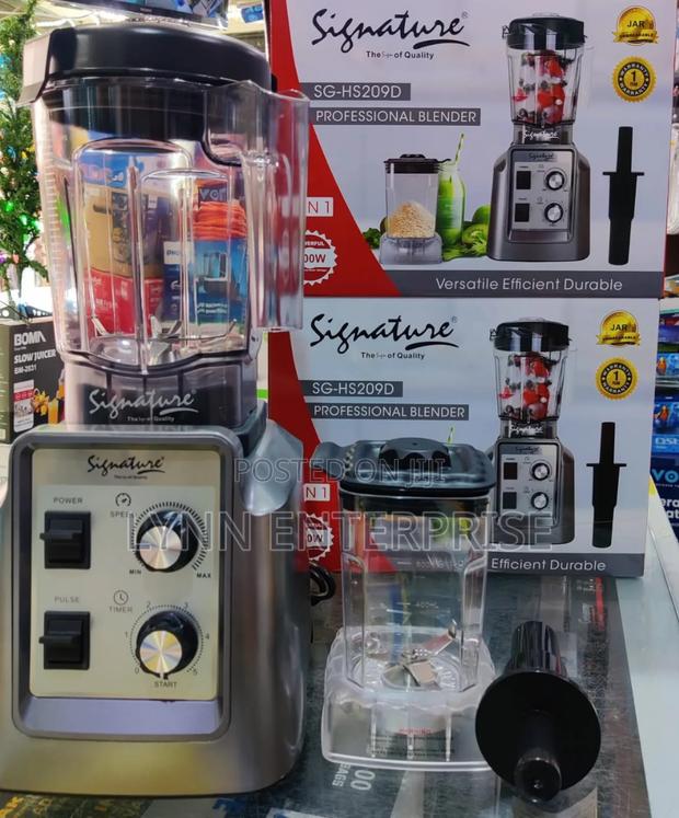 *Signature Commercial 2in1 Blender With 2 Jars(2lt+800ml) 1800w Sh-209