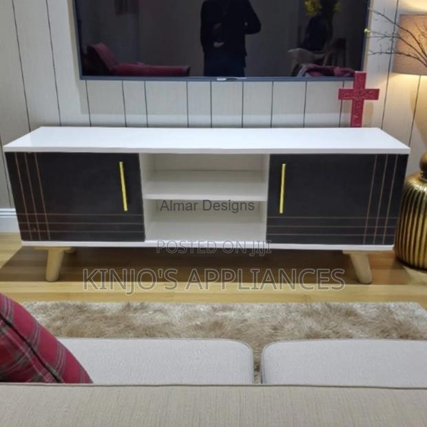 Sydney Modern Wooden Tv Stand 4ft White and Black