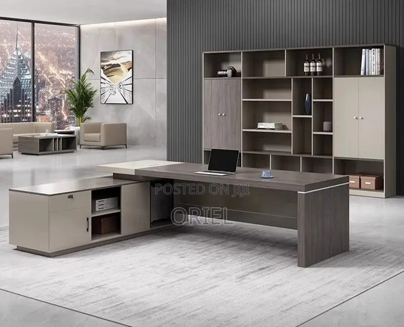 Executive Office Desk : Modern Office 1800mm L-Shaped Desk