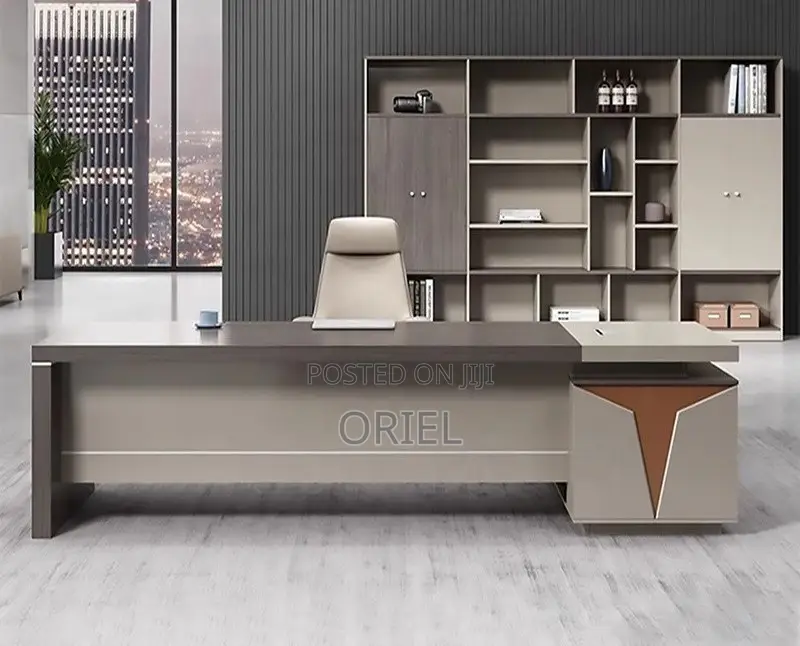 Executive Office Desk : Modern Office 1800mm L-Shaped Desk