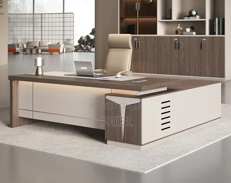 Executive Office Desk : Modern Office 1800mm L-Shaped Desk
