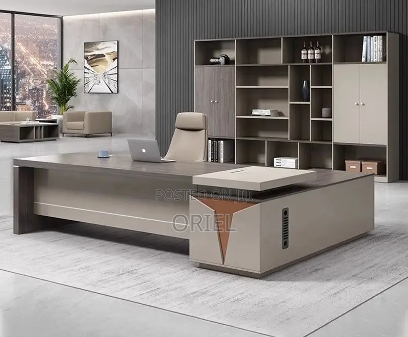 Executive Office Desk : Modern Office 1800mm L-Shaped Desk