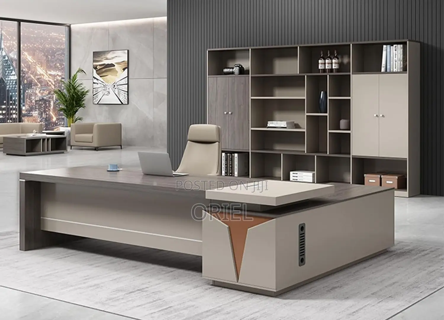 Executive Office Desk : Modern Office 1800mm L-Shaped Desk