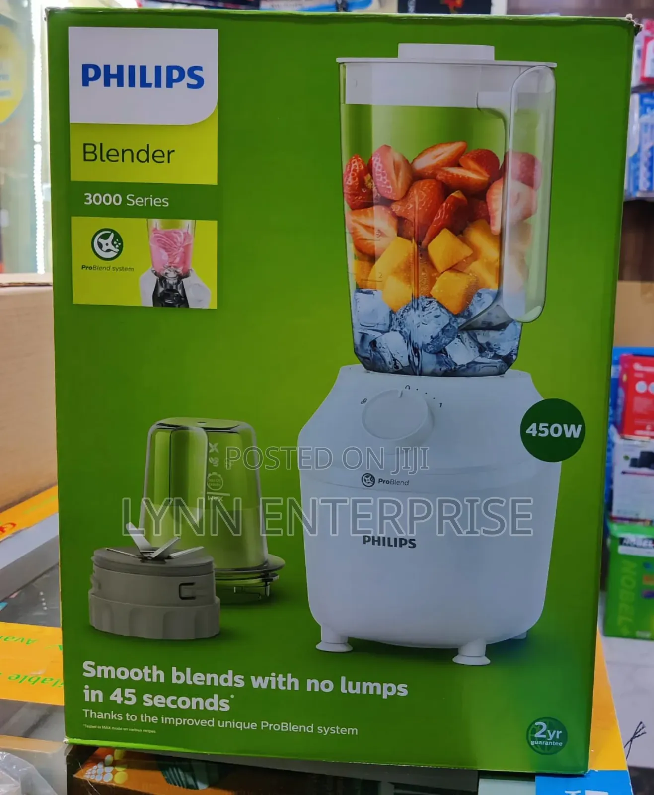 *Philips Blender 450w ,1 L Capacity With Durable Stainless Steel