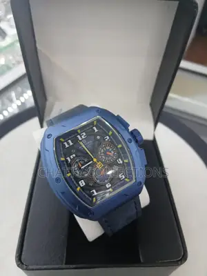 Blue Naviforce Gents Watches With Blue Leather Strap