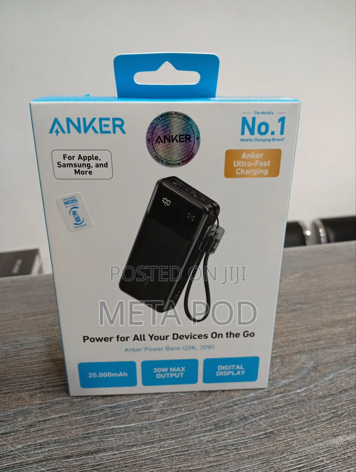 Anker 20,000mah 30w Power Bank