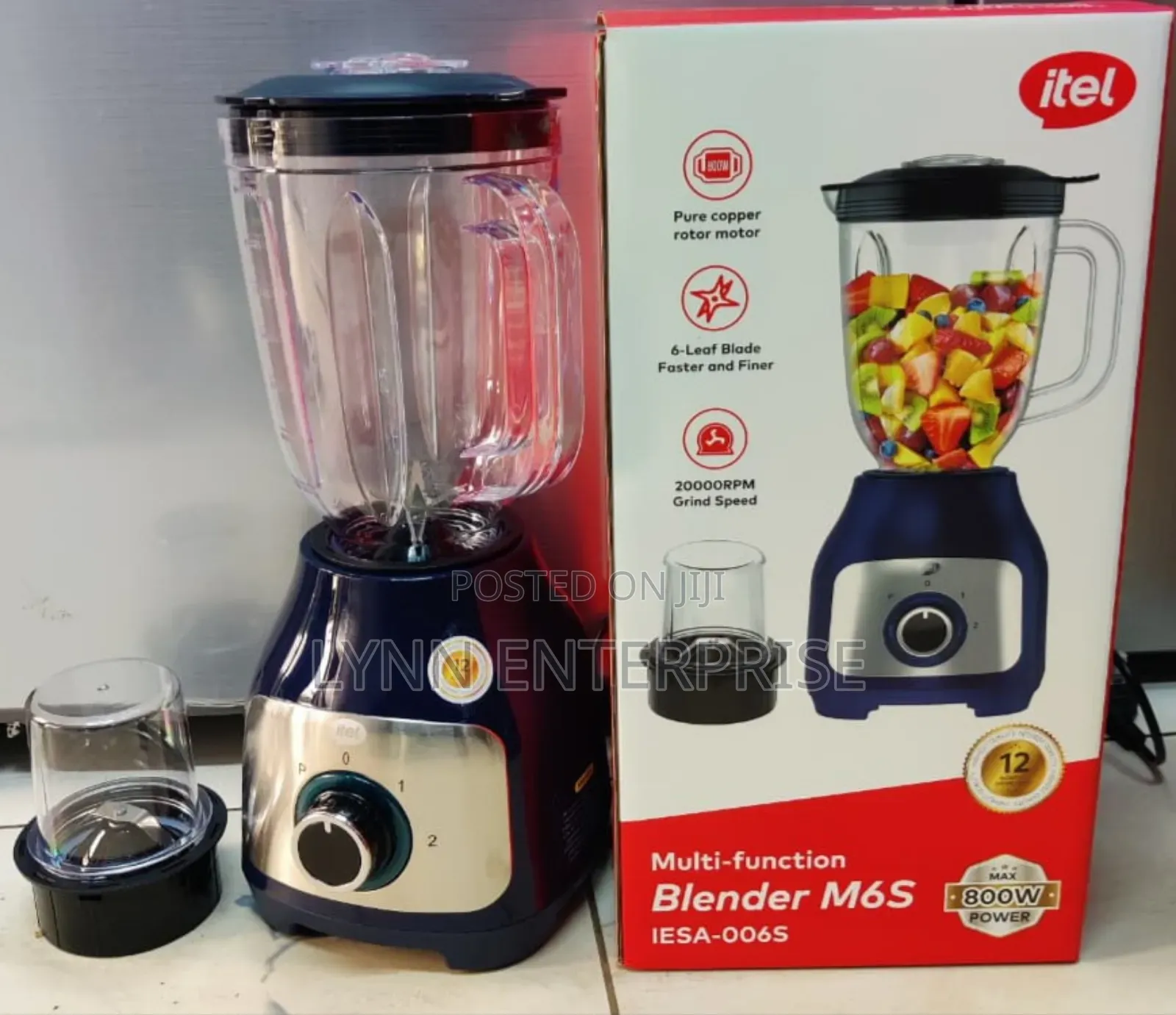 *Itel Blender 800w With 1.8l Jug