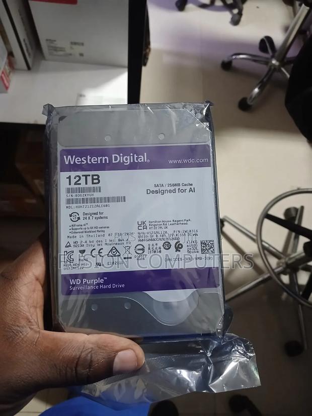 Wd 12tb 7200 RPM Sata Iii 3.5′′ Internal Surveillance Hard Drive