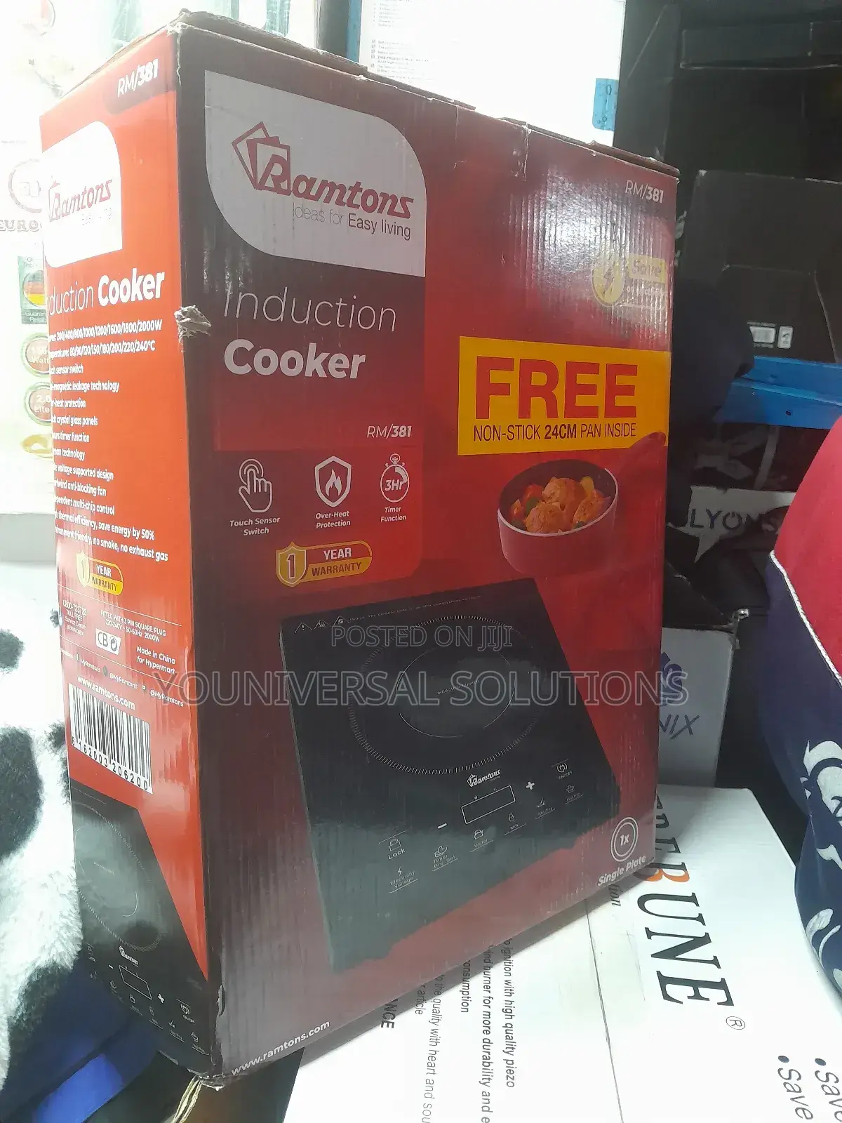 Single Induction Cooker With Free Pan Ramtons
