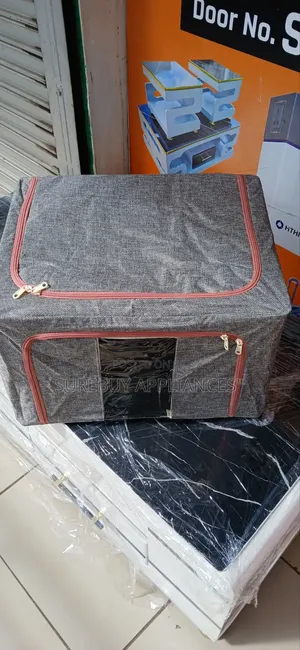 Multi-Purpose Fabric Storage Box With Zipper Closure