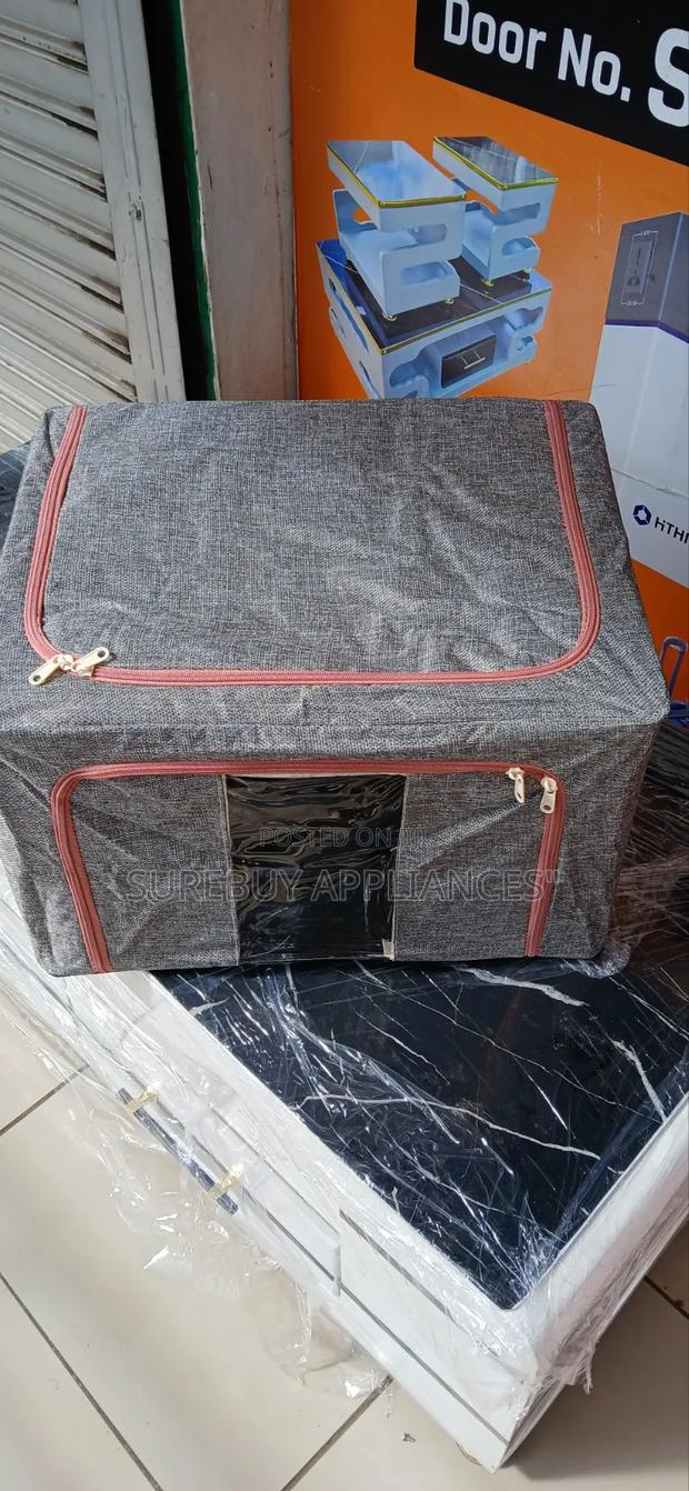 Multi-Purpose Fabric Storage Box With Zipper Closure - thumbnail 2