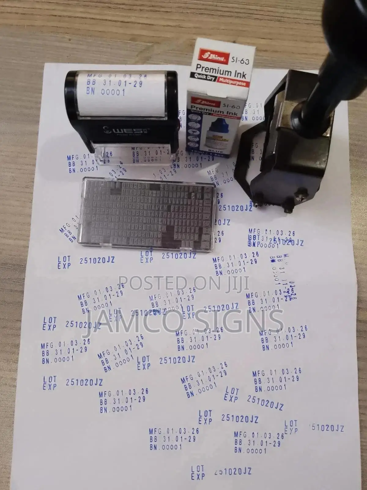 Self-inking Expiry Date Stamp