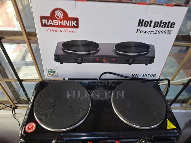Rashnik Double Electric Burner Hotplate, Model Rn-4079b. - thumbnail 2
