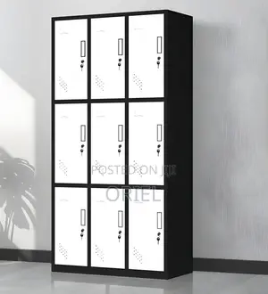 Office Cabinet : Office 9-Door Steel Metal Locker Cabinet