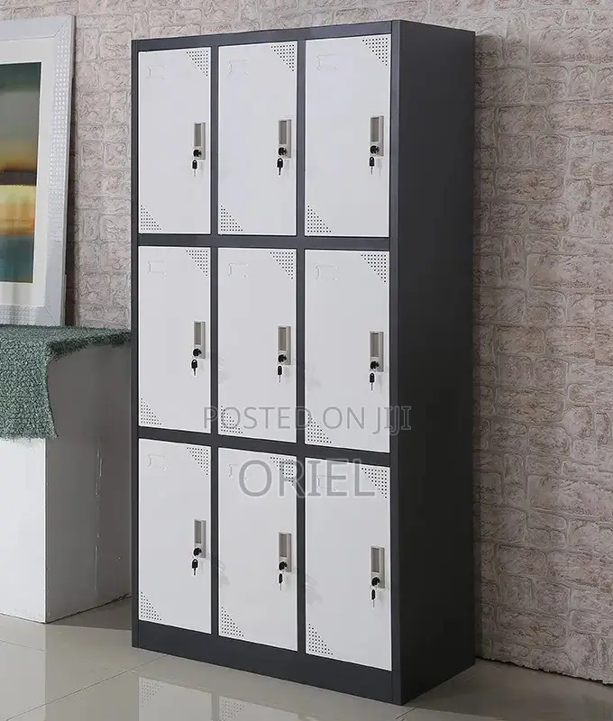 Office Cabinet : Office 9-Door Steel Metal Locker Cabinet