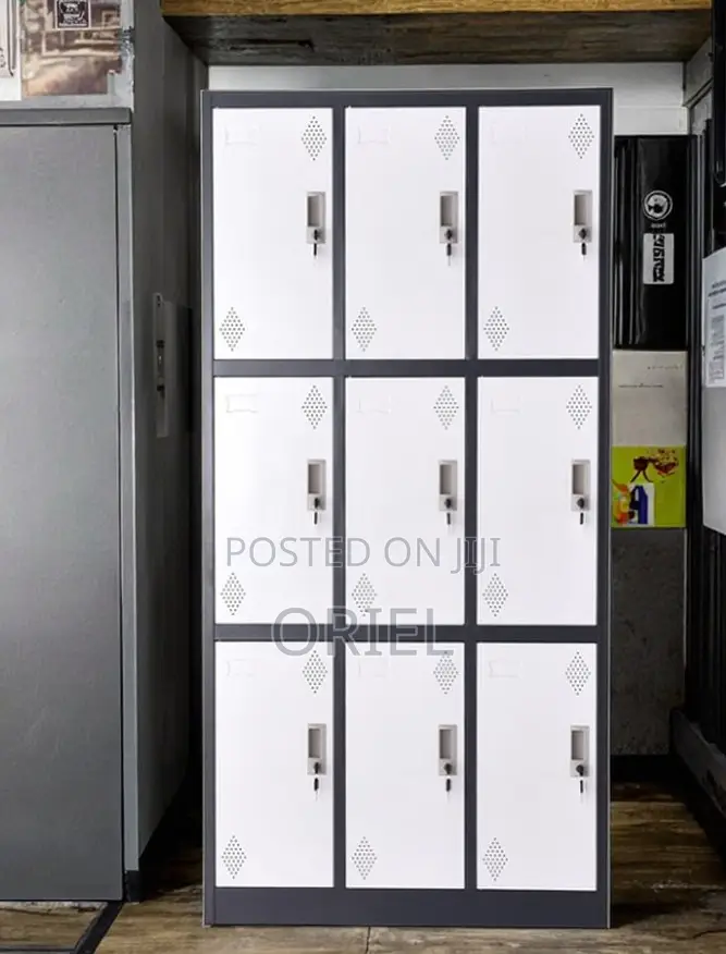 Office Cabinet : Office 9-Door Steel Metal Locker Cabinet