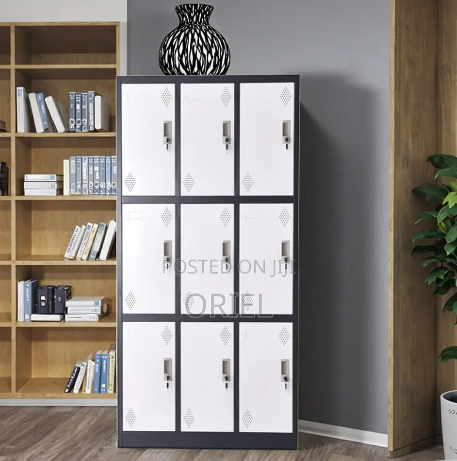 Office Cabinet : Office 9-Door Steel Metal Locker Cabinet