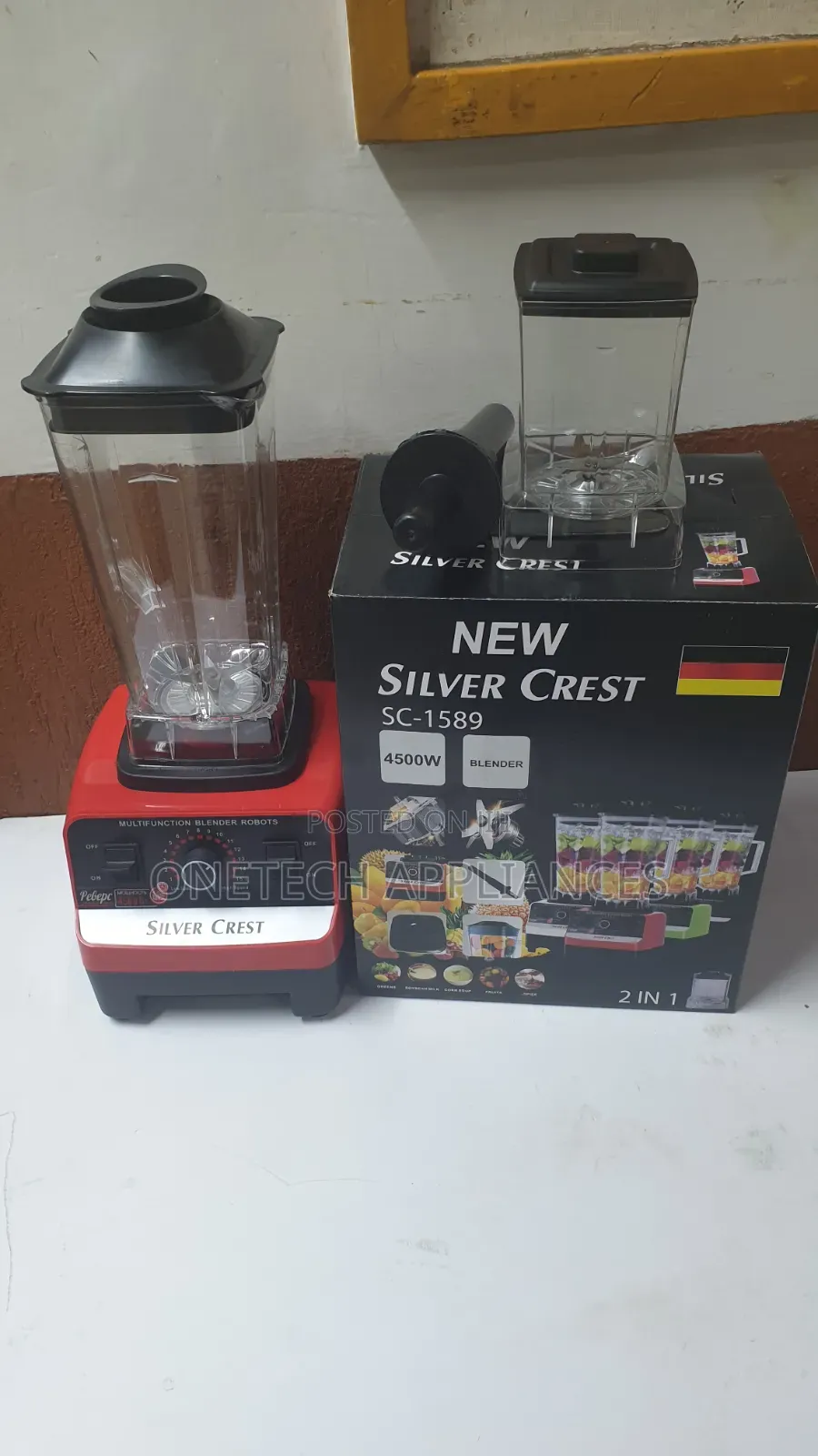 Silver Crest Sc-1589 Professional Commercial Blender + Grinder Jar