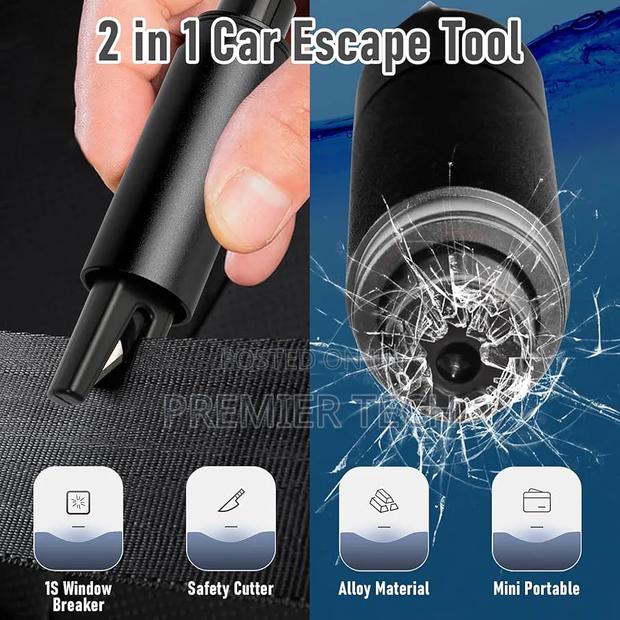 2in1 Emergency Safety Hammer Car Glass Breaker and Seat Belt Cutter