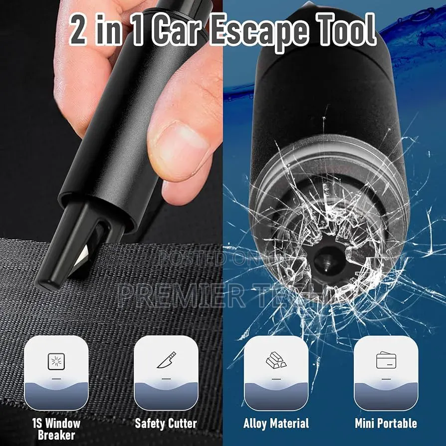 2in1 Emergency Safety Hammer Car Glass Breaker and Seat Belt Cutter
