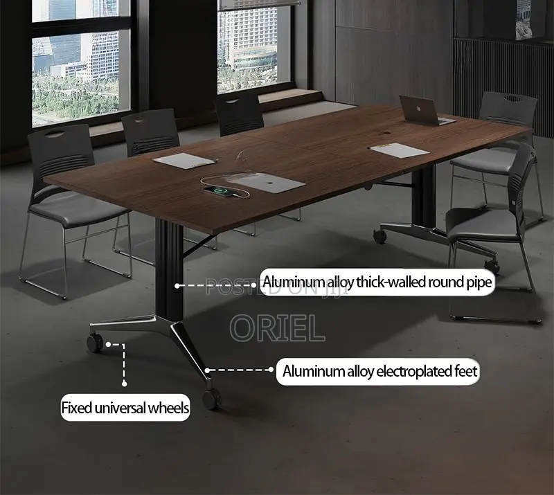 Office Table : Executive Office 2.4m Foldable Boardroom Meeting Table