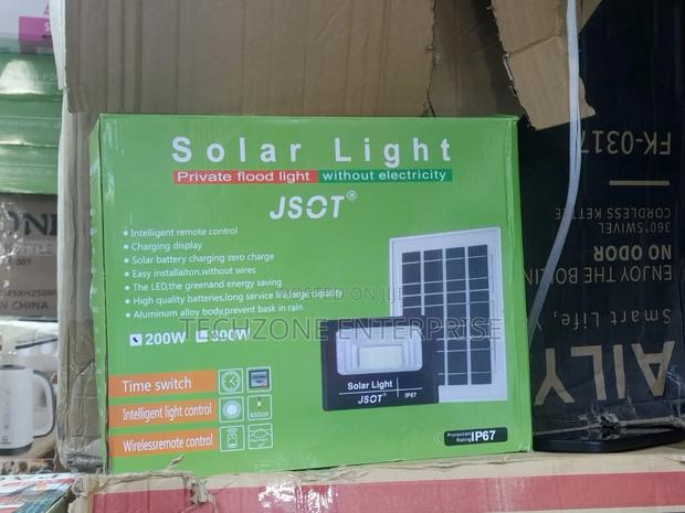 Solar Flood Light With 100 Watts and Solar Panel - main view