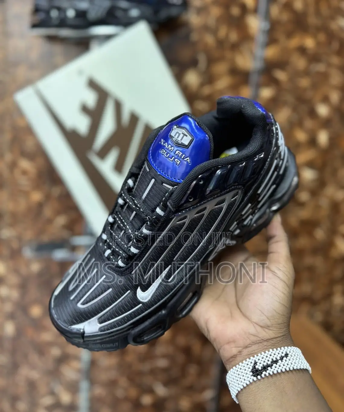 Brand New Nike Air Max Plus 3 Tn Black and Silver Size 40-45