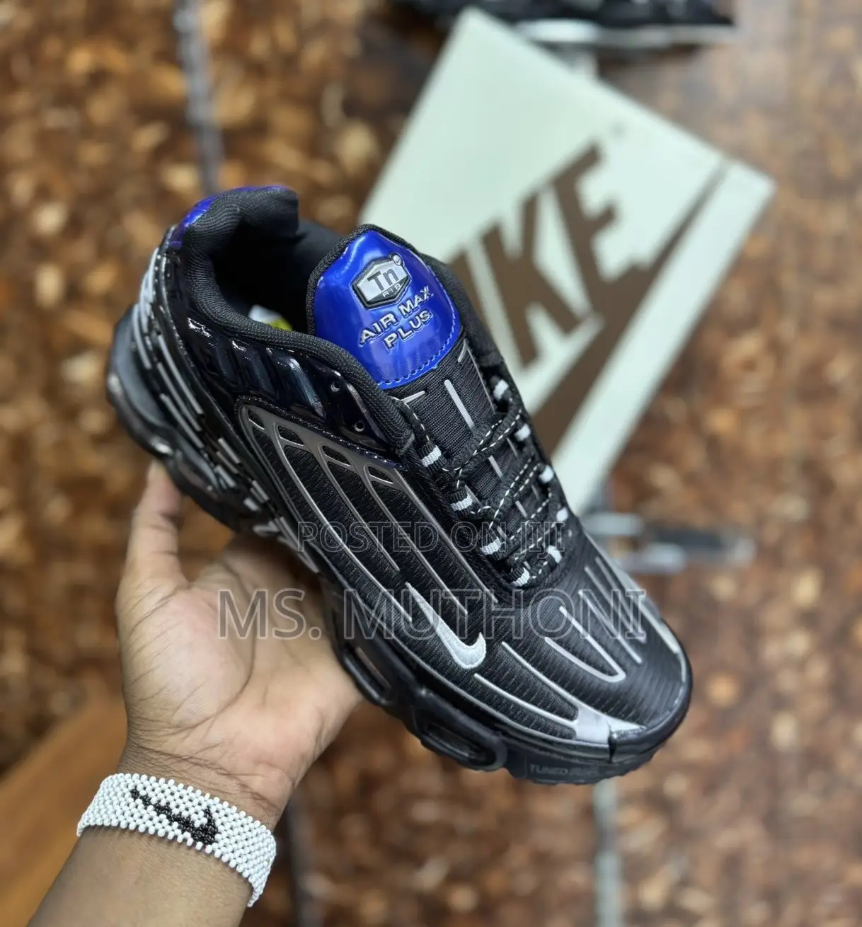 Brand New Nike Air Max Plus 3 Tn Black and Silver Size 40-45